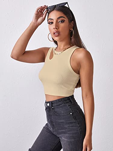 Image of Shasmi Women Crop Top, Ribbed, Stylish Tank Top, Soft and Comfy Fabric has Some Stretch