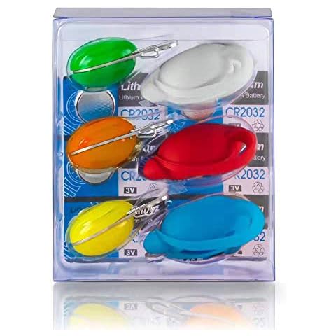 PetIsay Dog Collar Light, (NEW VERSION)Safety Clip-On LED Lights with Carabiner for Night Walking, Attach to Collar, Leash or Harness, Weather Resistant(6-Pack, Included 6 Extra Replacement Batteries) Cover