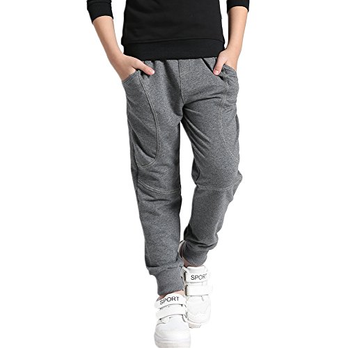 KISBINI Big Boys Cotton Sport Pant Athletic Sweatpant for Kids Children2