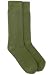 Solid Olive Men's Cotton Blend Dress Socks