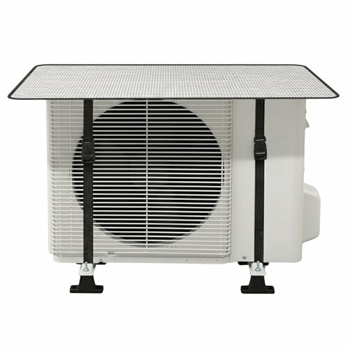 Image of Kraptick Outdoor AC Unit Cover - HVAC Sun Shade & Heat Protection with Aluminum Bubble Insulation Foil for Air Conditioners (Sliver)