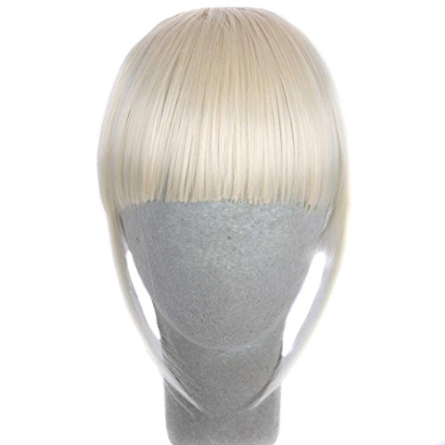 Suppion Pretty Girls Clip On Clip in Front Hair Bang Fringe Hair Extension Piece (E)