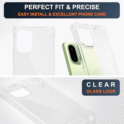 Image of CEDO Cover for OnePlus 15R (5G) | Camera Protection Shockproof Bumper-Edge | 360 Degree Protection Acrylic Crystal Clear TPU+PC | Transparent Back Case Backcover (Transparent)