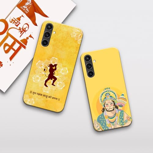 Image of COLORflow Back Cover Compatible with Samsung Galaxy S23 FE 5G | Hanuman Ji, Bajrangbali, Lord, God Color Customized Back Cover Compatible with Samsung Galaxy S23 FE 5G