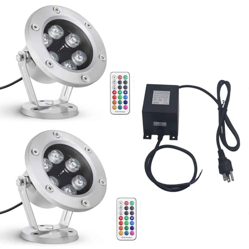 Lampe sous-marine à LED piscine étanche RVB avec télécommande
