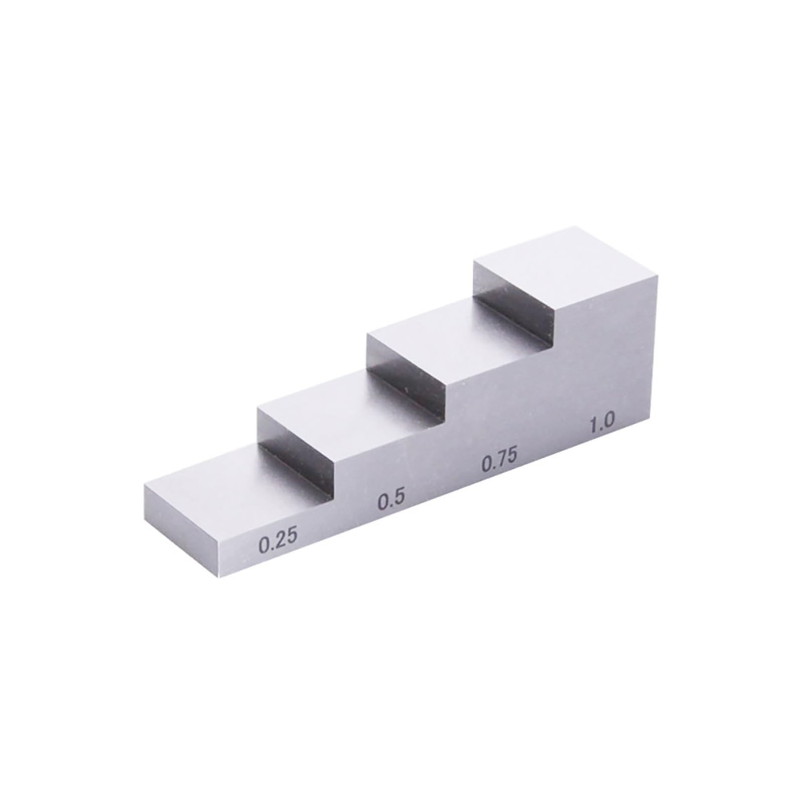 Gauge Block, Aluminum Stainless Steel 1018 Steel Step Wedge Calibration Test Block Ultrasonic Thickness Test Block 4 Step Block(0.25-1)