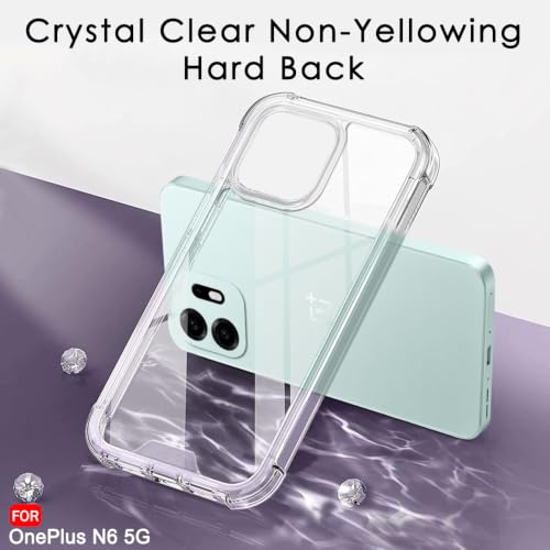 Image of TheGiftKart Crystal Clear Back Cover Case for OnePlus N6 5G | 360 Degree Protection | Shock Proof Design | Transparent Back Cover Case for OnePlus N6 5G (PC & TPU, Transparent Bumper)