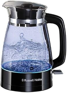 Russell Hobbs 26080 Hourglass Cordless Electric Glass Kettle - Artisan Inspired Design, 1.7 Litre, 3000 Watt