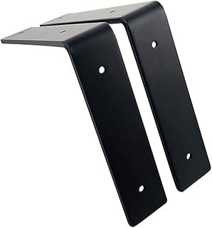 OSALADI 2pcs Tripod Stainless Steel Shelf Wall Mounted Corner Shelf Black Metal Wall Shelf Steel Shelf Supports Metal Shelving Floating Shelf Brackets Stainless Steel Shelf Holder Wooden