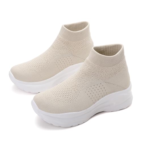 Image of RUIDENG Loafers for Women Comfortable | Women's Walking Shoes Everyday Working | 2 Inch Rocker Bottom