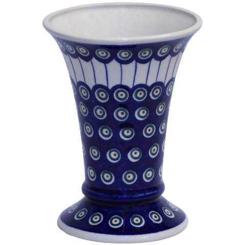 Vase en céramique de Bunzlau 19,5 cm motif 8 poterie polonaise