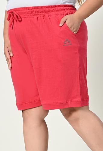 Image of Women's Plus Size Bermunda Shorts | Knee Length Cotton Short | Half Pants for Womens