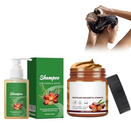 Hppsctink Batana champô, 100 ml Batana champô e 120 ml condicionador batana, nutre o cabelo, hidratação profunda, fortalece-o, amacia-o, champô