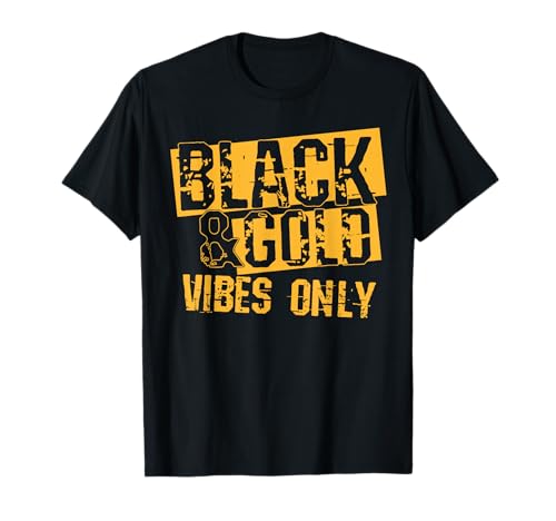 Black Gold Game Day Group Shirt for High School Football T-Shirt