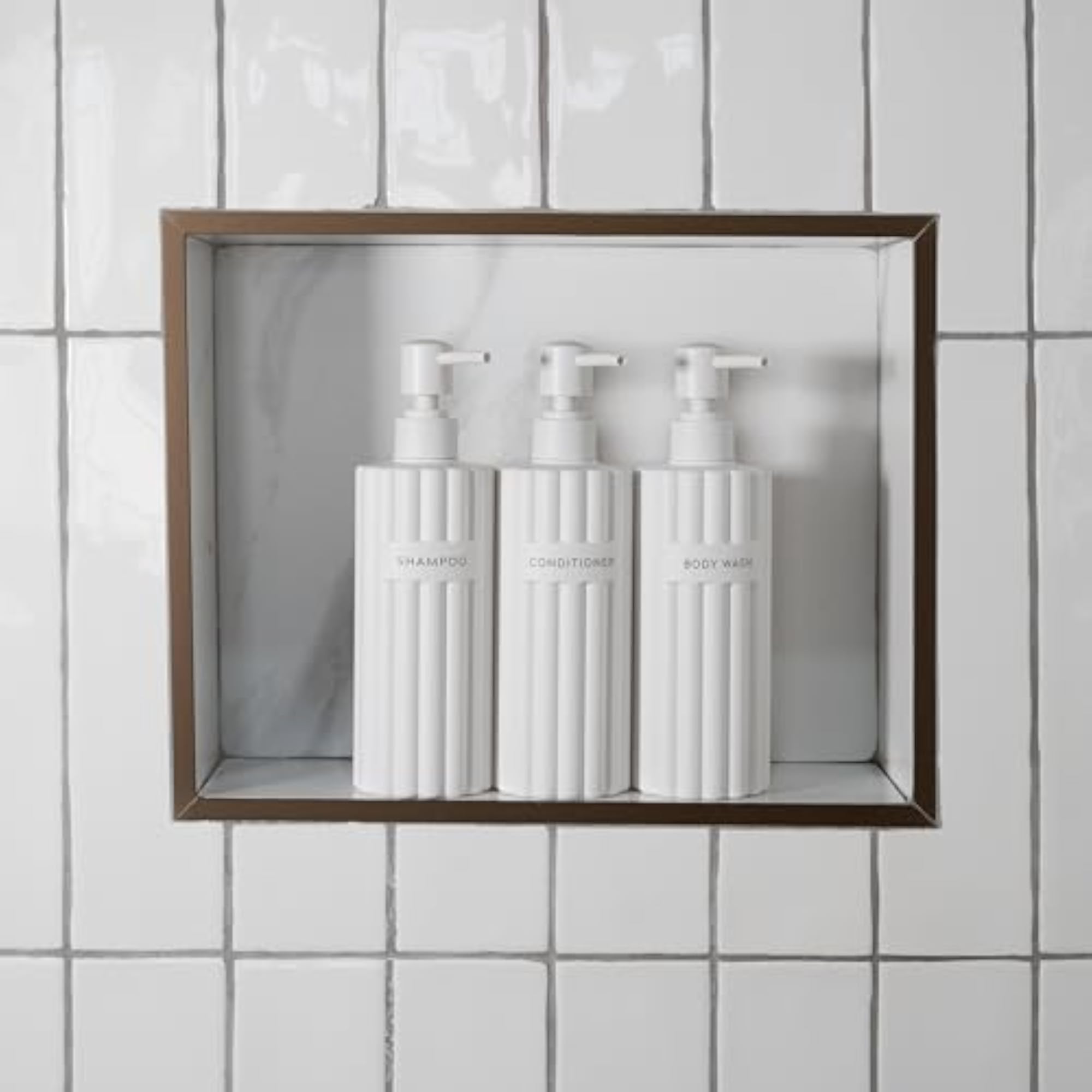Stylish Shampoo & Conditioner Dispenser Set of 3