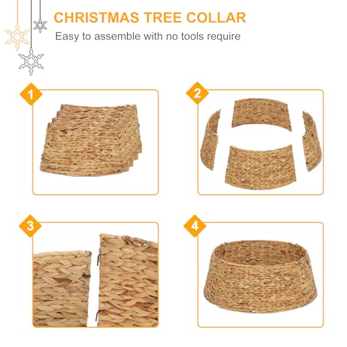 Christmas-Tree-Collar-235-Hand-Woven-Natural-Water-Hyacinth-Christmas-Tree-Collar-Basket-Base-Cover-Light-Brown Christmas Tree Collar 235 Hand Woven Natural Water Hyacinth Christmas Tree Collar Basket Base Cover Light Brown