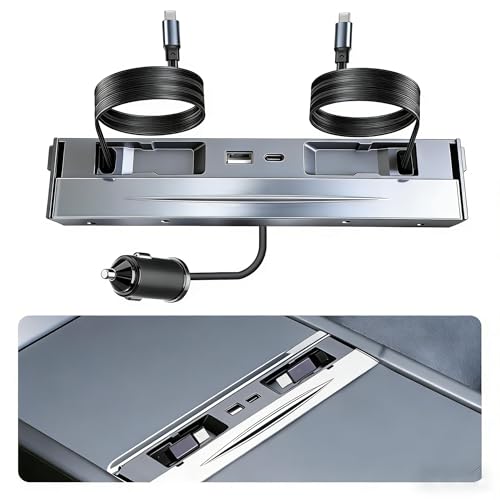 LALUNTE 130W USB Hub for Tesla Model 3/Y Highland 2024-26