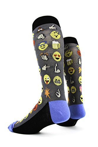 Foot Traffic, Men's Wacky Novelty Socks, Emoji (Shoe Sizes 7-12) #TOP2