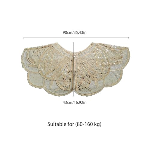 Women 1920s Flapper Shawl Sequins Beaded Vintage Shawl Wrap Dressy Shawls and Wraps for Evening Wear2