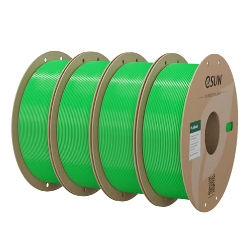 Image of eSUN PLA Basic Filament 1.75mm, 3D Printer Filament High Speed PLA for Fast Printing, 1KG Spool, 4 Spools 3D Printer Filament, Green