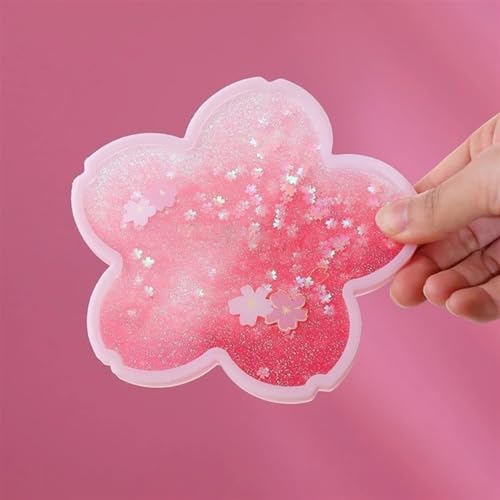 Dessous de verre silicone Sakura antidérapant | Tapis de tasse à café isolant déco