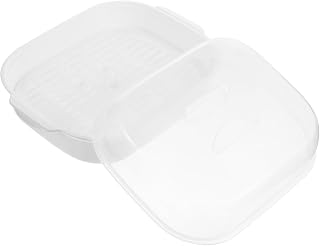 Luxshiny Microwave Steamer Basket for Kitchen Steamed Buns Cooker with Vent Built in Leakage Barrier Food Steamer Container for Refrigeration and Microwave Heating Random Color