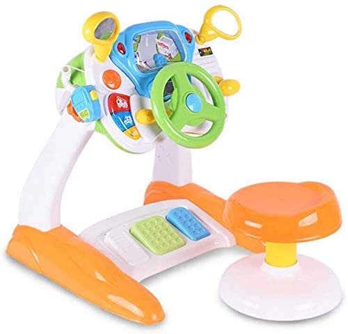 Mopoq ゲーム表ステアリングホイールシミュレーションキャブ調査表多機能玩具表子供の教育玩具ベビー47x50cm子供の教育玩具