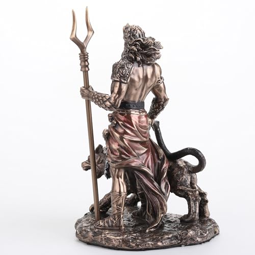 Estatua Hades Dios Griego y Cerbero 6.5 pulgadas miniatura 6