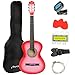Martin Smith 38 Inch Acoustic Guitar, Pink, With Case, Pick, Tuner, Strap, Extra Strings and 2 months of Lessons