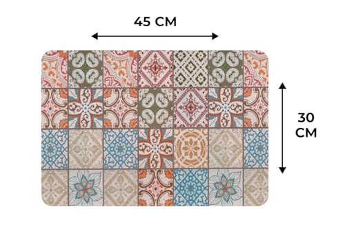Set de table 6 pièces 45x30 cm KitchenYeah en plastique rigide rétro - 8
