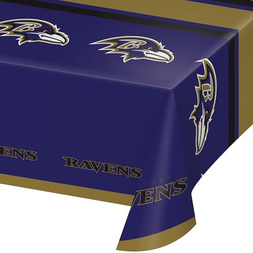 Baltimore Ravens plastic tablecloths, 3 ct