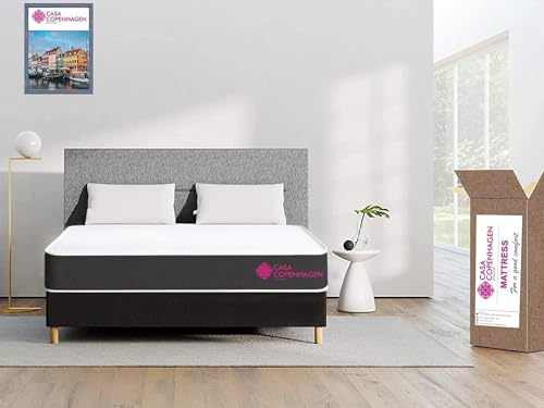 Image of Casa Copenhagen,Dual Memory Foam 5-Inch Double Size Mattress 7 Years Warranty (78x60x5 Inches, Grey Sparrow)