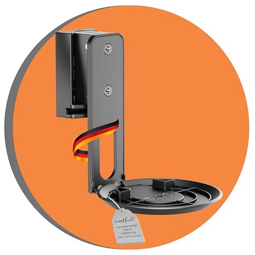 PureMounts Lautsprecher Halterung für Sonos Era 100 Lautsprecher Wandhalterung mit Kabelmanagement Schwenkbar +/-45 Neigbar 0/-18 3Kg Tragkraft schwarz