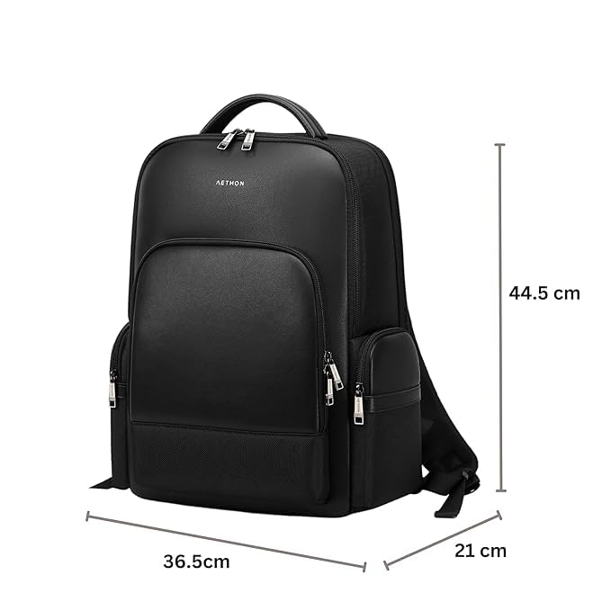 Image of AETHON Krossover 15.6-Inch Laptop Backpack | Water-Resistant with Multiple Pockets for Office, Travel | Shoulder Bag Made with Vegan Microfiber Leather