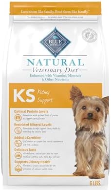 Blue Buffalo Natural Veterinary Diet KS Kidney Support Dry Dog Food, Chicken 6-lb Bag