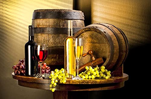 Tableau moderne divers vins avec raisin pour décorer une cuisine blanche - 5