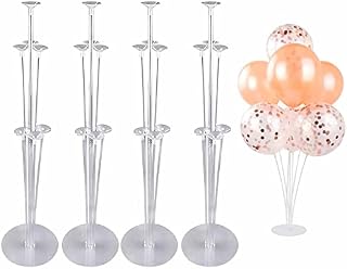 SoftcuteLee Table Balloon Stand Kit Table Decorations Balloons Tree Stand Base Party Table Desktop For Birthday, Baby Shower, Wedding, Graduation, Party Decorations - 4 Set