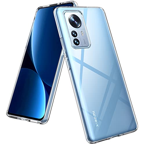 AINOYA Kompatibel mit Xiaomi MI 12 Pro Hülle, Soft TPU Ultra Thin Cover Handyhülle Stoßfest Anti-Scratch Slim-Fit Shock Absorption Hülle passt für Xiaomi MI 12 Pro (Transparent) Cover