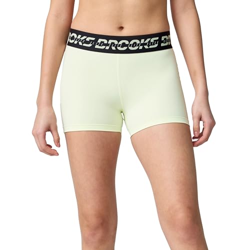Brooks Women’s PR Elite 3" Short, Mid-Rise Compression Running Shorts, Quick-Drying Fabric with Fitted Performance Fit - Luminary/Black - X-Large - image 1
