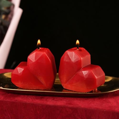 Bougie cœur rouge APHRODIZIA – bougie romantique et décorative, parfaite comme cadeau élégant pour la Saint-Valentin, un anniversaire ou un moment intime...
