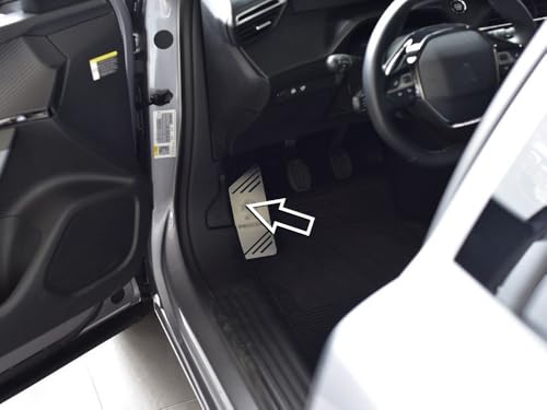 Repose-pieds en inox brossé de qualité supérieure pour l'habitacle de votre Peugeot 208 II