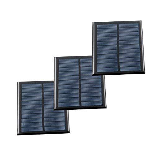 Treedix 3pcs 5.5V 1W Polysilicon Solar Panel Glue Solar Cell Battery Charger DIY Solar Product Mini Small Solar Panel Module Kit Polycrystalline Silicon Encapsulated in Waterproof Resin (1W) Treedix 3pcs 5.5V 1W Polysilicon Solar Panel Glue Solar Cell Battery Charger DIY Solar Product Mini Small Solar Panel Module Kit Polycrystalline Silicon Encapsulated in Waterproof Resin (1W)