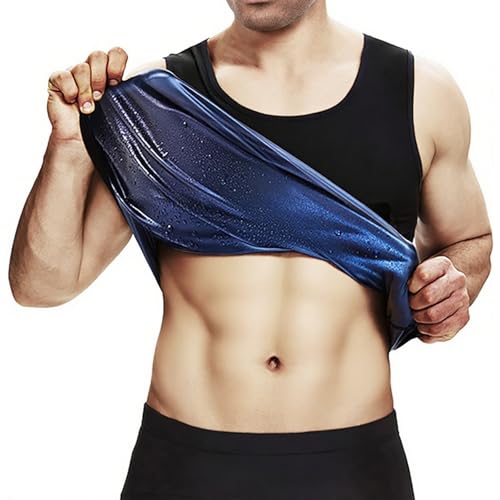 Sauna Shirt Men, Sweat Vest for Weight Loss for Men, Enhanced Sweating for Calorie Burn, Ideal for Gym Workouts, Cardio Exercises, Running and Cycling, 1 Piece