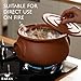 Hakan Suphan Handmade 2.6-Quart Small Clay Cooking Pot with Lid, Unglazed Natural Cookware, Terracotta Cazuela, Casserole Dish, Rice Cooking, Stewpot, Korean, Indian, Mexican Dish 2.5 L