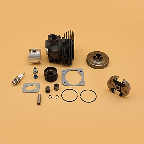 LILYY Kit de bujía de Tambor de Embrague de pistón de Cilindro de 45mm for Husqvarna 350 340 345 Jonsered 2141 2150 CS2141 CS2150 Piezas de Motosierra de jardín