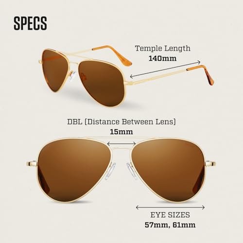 Image of Randolph Eyewear Concorde Aviator Sunglasses for Men and Women - Non-Polarized & Polarized Aviator Sunglasses Made to Last