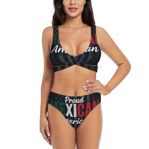 Bikini mexicano con nudo frontal y diseño sexy para mujer en playa y piscina