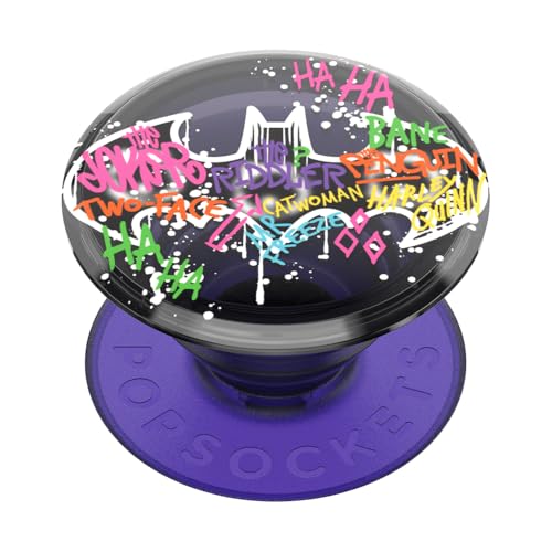 PopSockets: Agarre translúcido para teléfono con Soporte expandible, Enchufe Pop para teléfono, Batman Envejecido