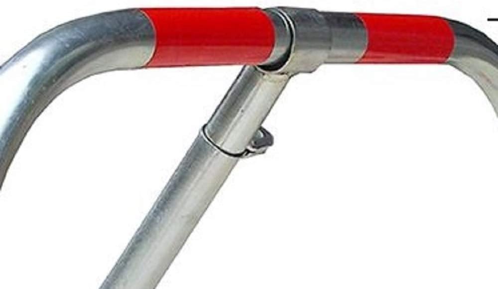 FERRETELIX® Cepo de Parking zincado/Valla Guardaplazas | Bloqueo Manual de Alta Resistencia incluye tornilleria y candado de seguridad
