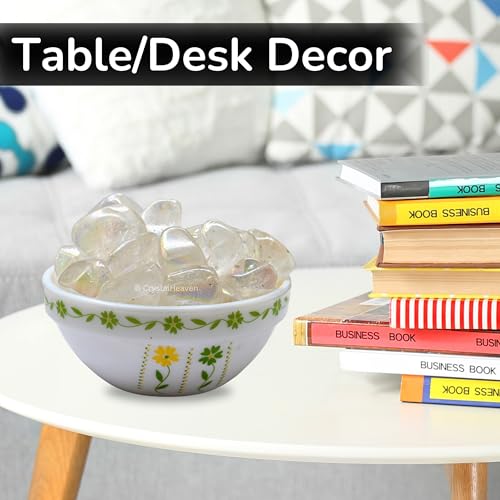 Image of Certified Angel Aura Quartz Crystal Healing Tumbled Stone, Natural Polished Crystals for DIY Crafts, Manifestation, Meditation, Pooja Feng Shui and Reiki Healing (30 Grams)